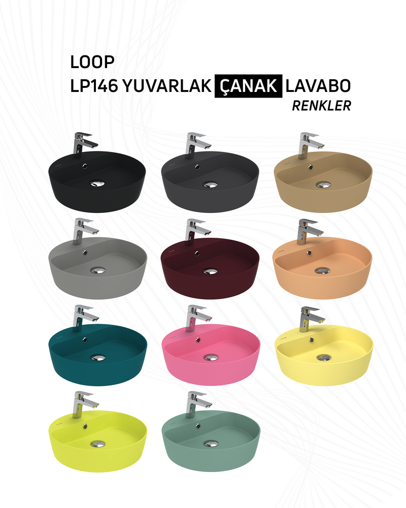 Creavit Loop şeftali tüyü renk lavabo
